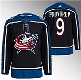 Men's Columbus Blue Jackets #9 Ivan Provorov Black 2022-23 Reverse Retro Stitched Jersey,baseball caps,new era cap wholesale,wholesale hats